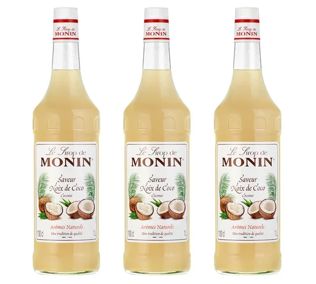 MONIN Coconut Syrup Professional Pack - 3 x 1L
