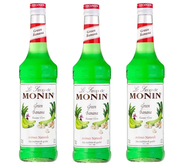 Pack 3 Siropes MONIN Plátano Verde - 70cl Profesional
