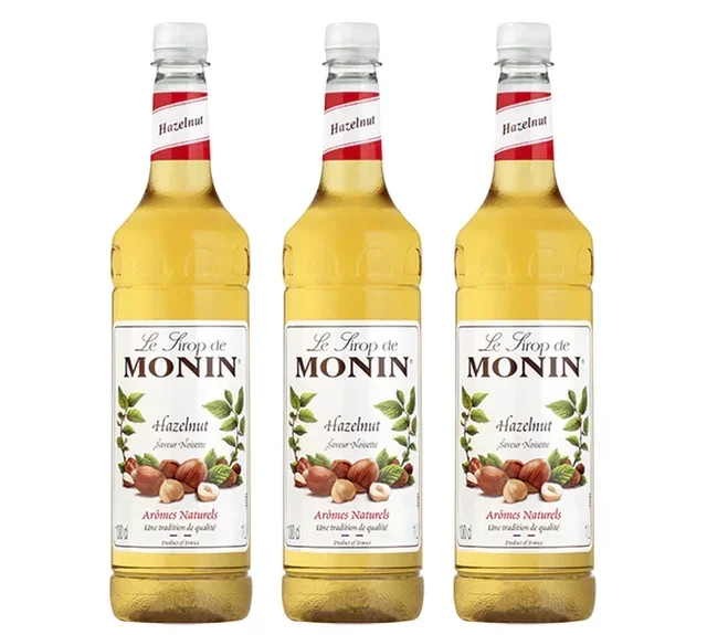 Jarabe de Avellana MONIN - Pack Profesional 3 x 1L Botella PET