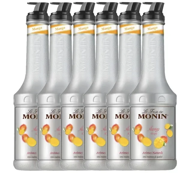 Kit Purea di Mango Monin - 6 Flaconi da 1 L