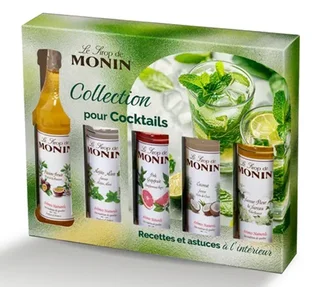 MONIN Minisirup Gavesett – For cocktails, 5 flasker x 25 cl