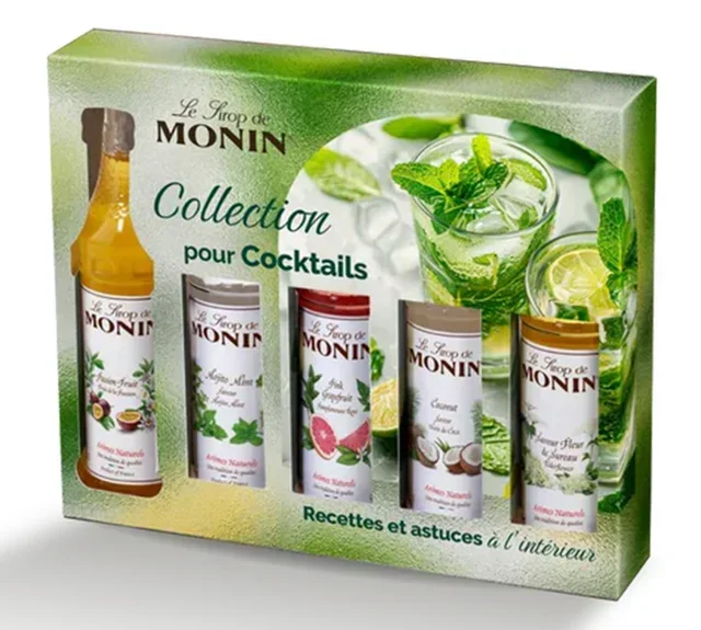 MONIN Mini Syrup Gift Set - 5 Cocktail Flavours 5x25cl