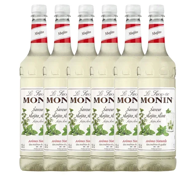 Jarabe MONIN Mojito Menta sin alcohol - Pack profesional 6x1L PET