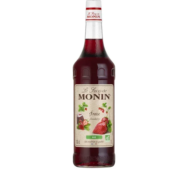 Monin Organic Strawberry Syrup - 1 Litre