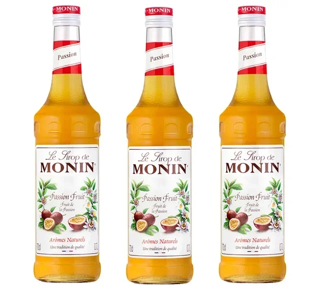 Pack 3 Jarabes MONIN Maracuyá 70cl - Uso Profesional