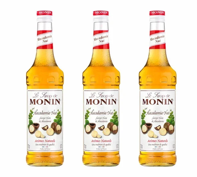 Jarabe Profesional MONIN - Nuez de Macadamia - Pack 3 x 70cl