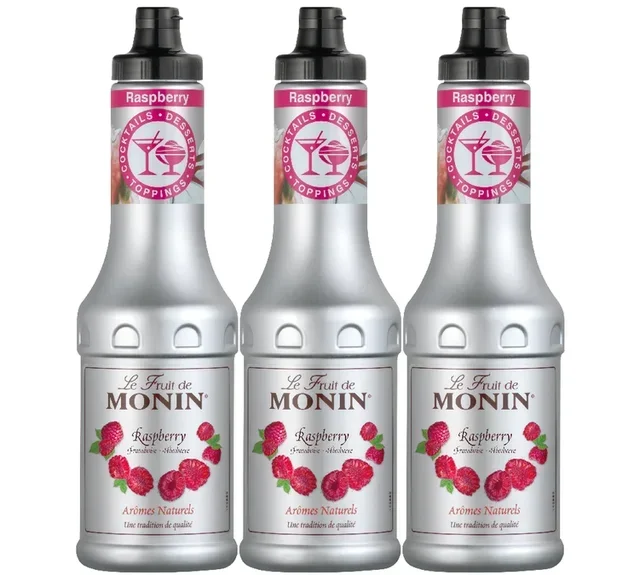 Tris Purè di Frutta Monin Lampone - 3 x 50 cl