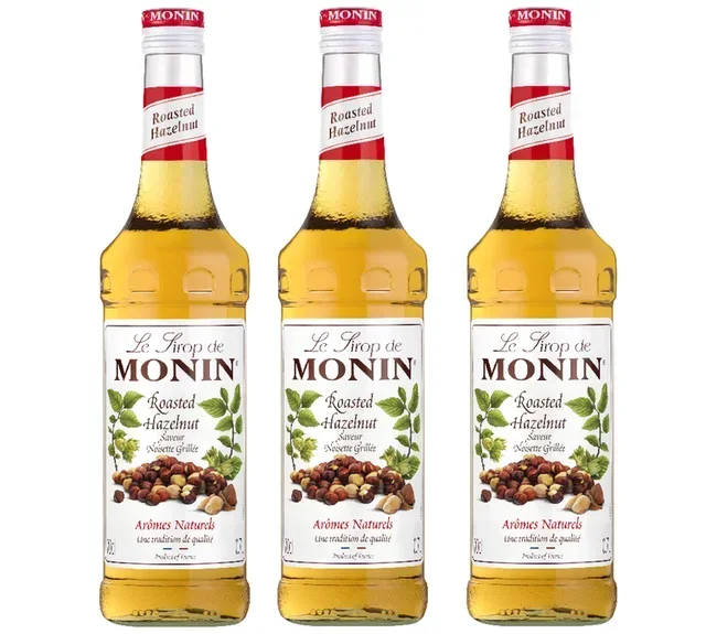 MONIN Roasted Hazelnut Syrup - Professional Pack 3 x 70cl
