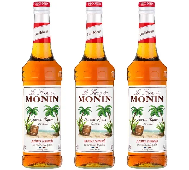 Jarabe Sabor Ron MONIN Uso Profesional - 3 x 70 cl