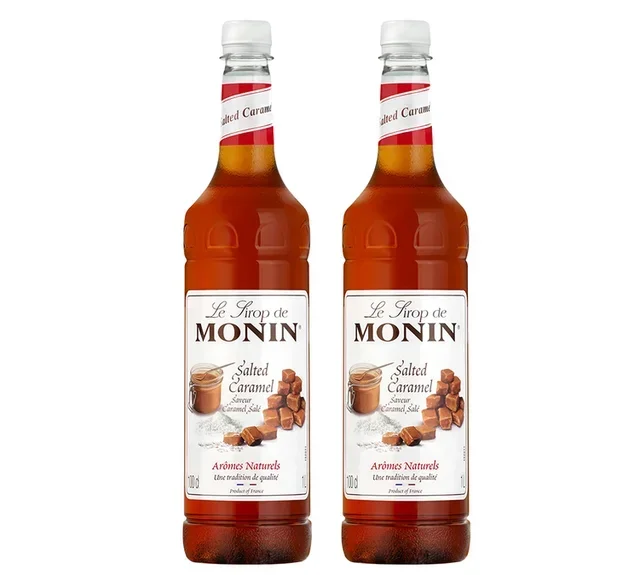 Monin Salted Caramel Syrup - Plastic Bottle - 2 x 1L