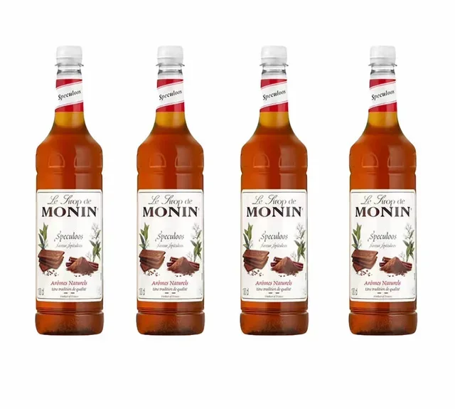 Monin Spekulatius Sirup 4x1L Set - Kunststoff-Flasche PET
