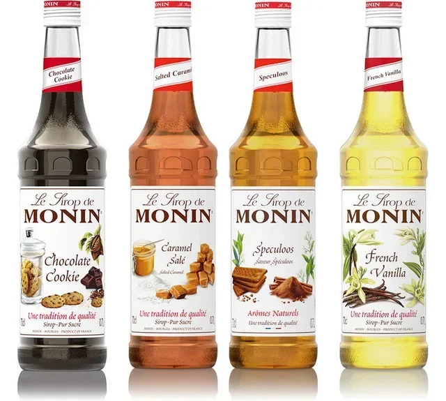 Pakovanje za upoznavanje sa sirupima Monin (karamel sa morskom solju, vanila, speculoos, čokoladni kolačić) - 4 bočice od 70 cl.