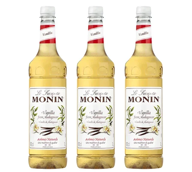 Jarabe Vainilla MONIN - Pack Profesional 3x1L Botella PET