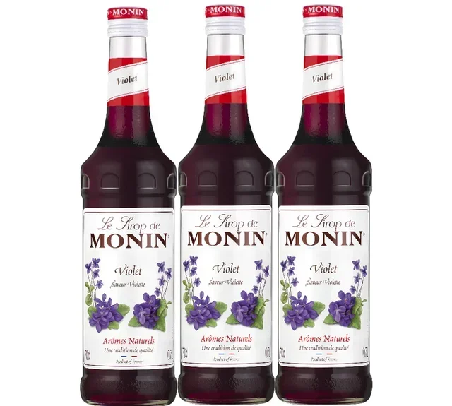 MONIN Violet Syrup - 3 x 70cl Multipack