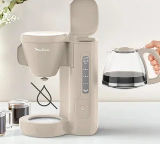 Morning Drip Coffee Maker FG2M0B10 Warm Gray - MOULINEX