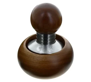 Tamper MOTTA 58 mm Aço e Madeira Escura com Suporte