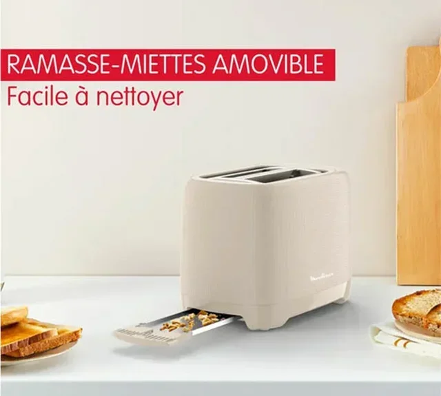 MOULINEX Morning LT2M0B10 Toaster 2 Slices Warm Gray