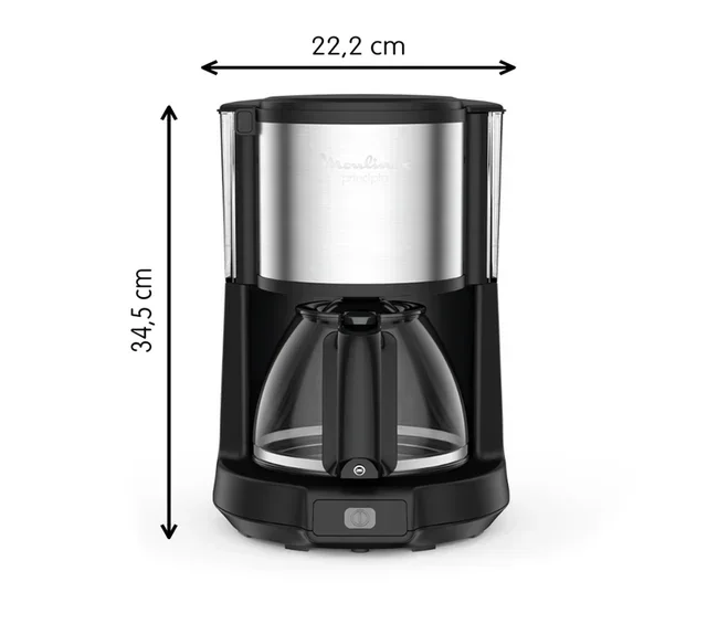 Moulinex Subito Select FG370811 Stainless Steel Electric Coffee Maker + Free Gifts