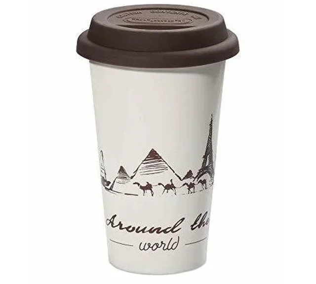 Bögrék – DELONGHI – Kerámia bögre dupla fallal, 30 cl – „A világutazó”