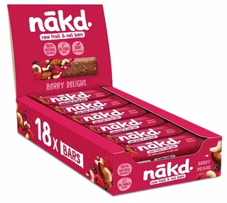 NAKD Кутия Сурова Лакомство с Боровинки Бар – 18 x 35 g