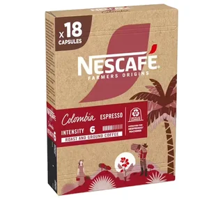 NESCAFE FARMERS ORIGINS Colombia - 18 Capsule in Alluminio per Nespresso* Original
