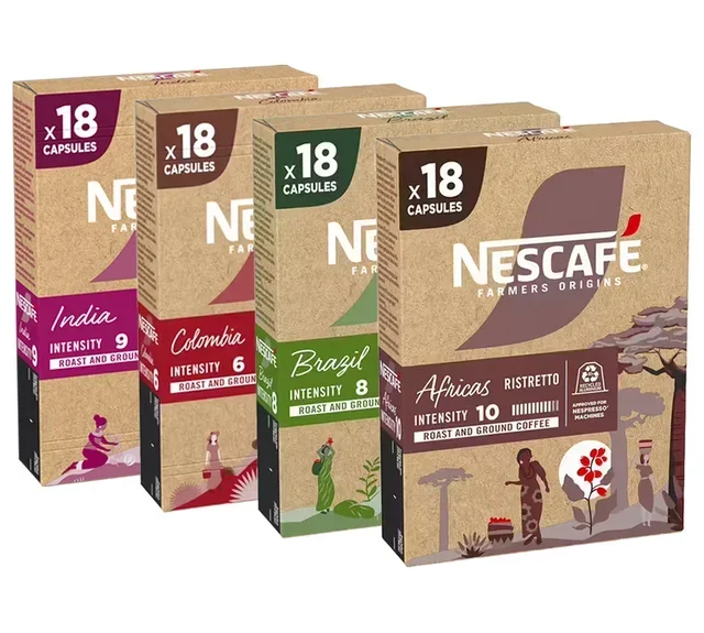 Nescafé Farmers Origins Discovery Collection - 72 Capsules for Nespresso* Original