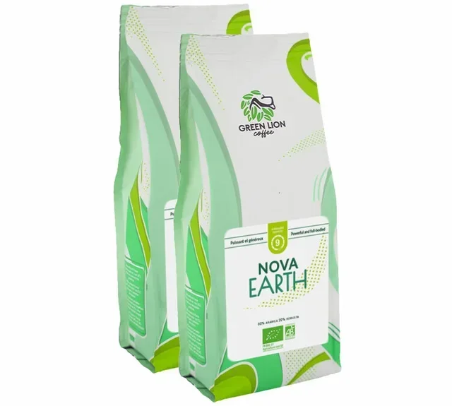 Nova Earth Organic Whole Bean Coffee (formerly Terre d'Avenir) - 2kg Bulk Pack by Green Lion Coffee
