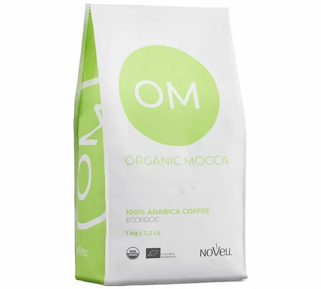 Novell Organic Mocca - 1kg Whole Bean Coffee for Professionals
