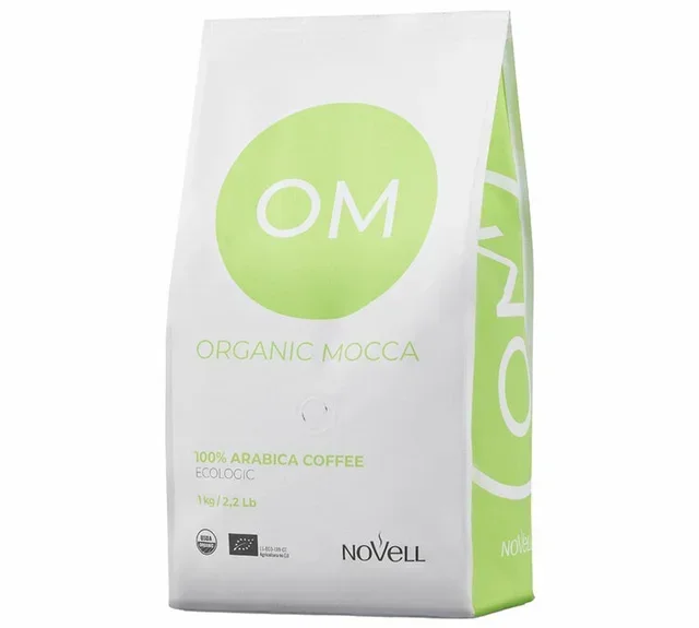 Novell Organic Mocca - 1kg Whole Bean Coffee for Professionals