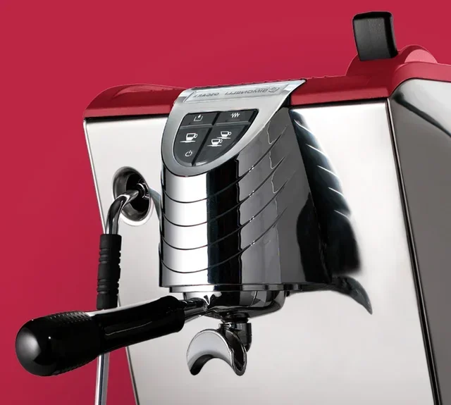 Espresso Machine NUOVA SIMONELLI Oscar II Red with OPV and Cool Touch Steam Wand for Direct Water Line