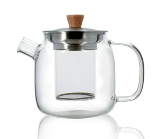 Théière OGO Living en verre borosilicate - Couvercle inox 55 cl