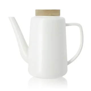 OGO Living Enzo Teapot 1.2L - White Porcelain + Free Gift