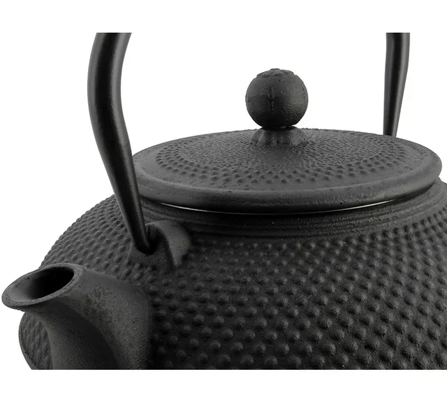 OGO Living Osaka öntöttvas teáskanna, 1,5 l, fekete + ajándék