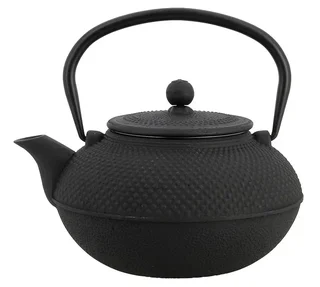 Чайник OGO Living Osaka от чугун, 1,5 л, черен + подарък