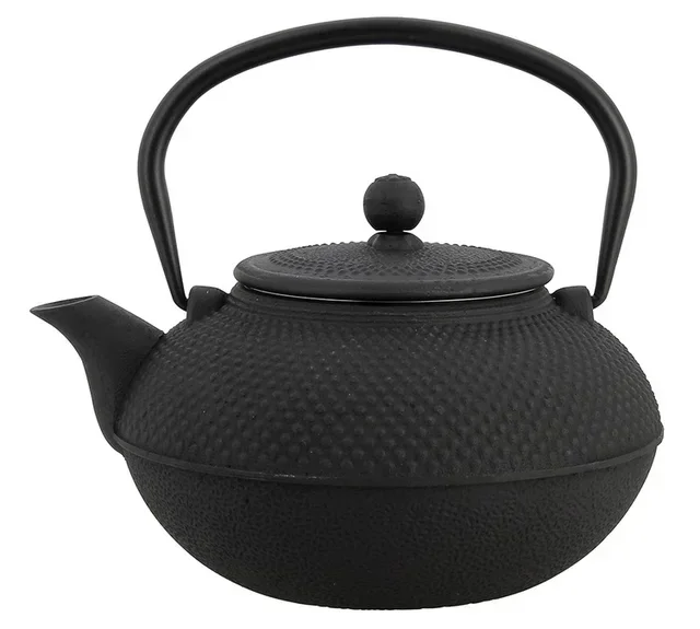 OGO Living Osaka öntöttvas teáskanna, 1,5 l, fekete + ajándék