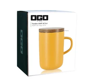 Teiera OGO Living 47,5 cl Gres Giallo - Coperchio Legno Acacia