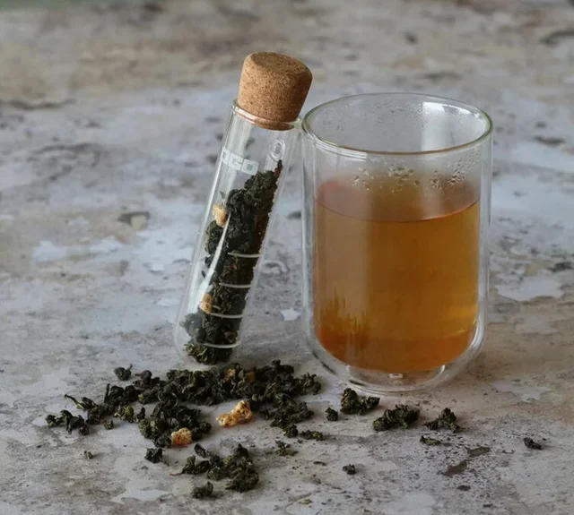 OGO Living Ycare Glass Tea Infuser Tube with Cork Stopper