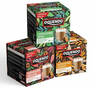 OQUENDO Cappuccino Gift Set: 42 cl Ceramic Mug with 36 Dolce Gusto Pods