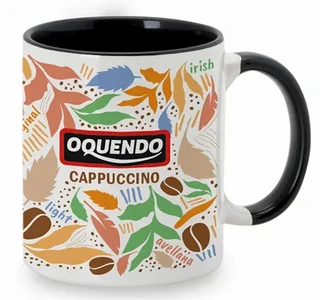 OQUENDO Cappuccino Gift Set: 42 cl Ceramic Mug with 36 Dolce Gusto Pods