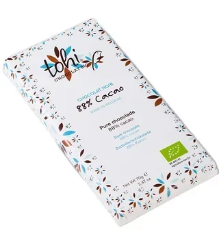 TOHI økologisk mørk sjokoladeplate 88% kakao – 70 gram