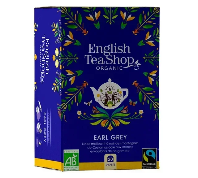 Økologisk Earl Grey te fra rettferdig handel – 20 poser – FAIRTRADE – ENGLISH TEA SHOP