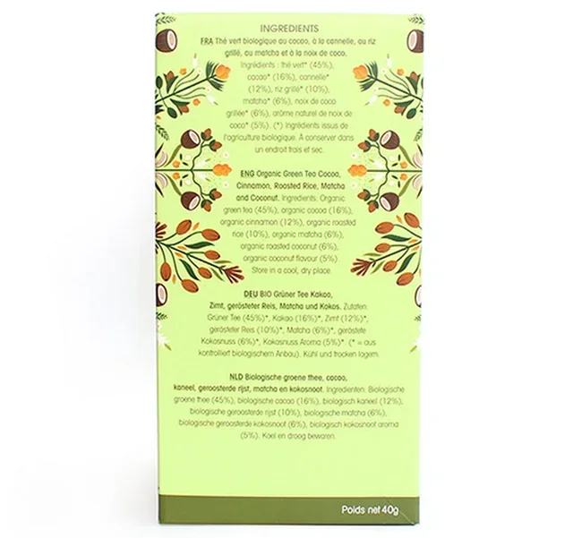 Bio &amp; Fairtrade Zöld tea Matcha Kakó - 20 filter - FAIRTRADE - ENGLISH TEA SHOP