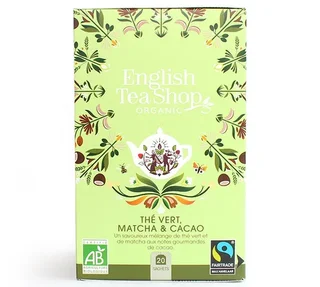 Bio &amp; Fairtrade Zöld tea Matcha Kakó - 20 filter - FAIRTRADE - ENGLISH TEA SHOP