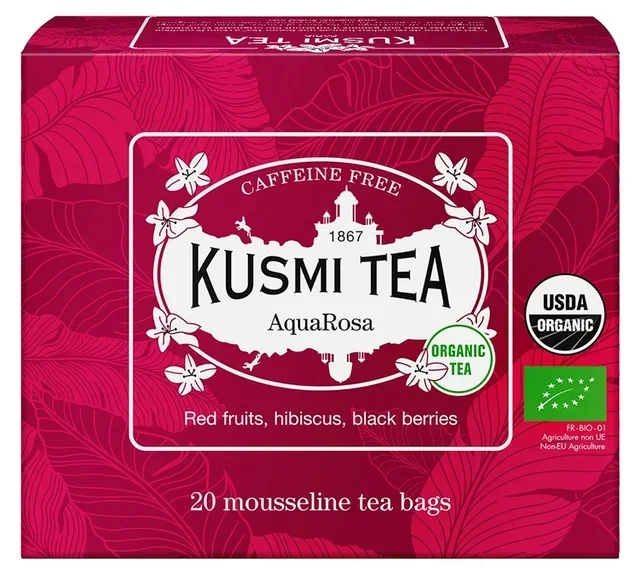 Organic AquaRosa Infusion - 20 Tea Bags - KUSMI TEA