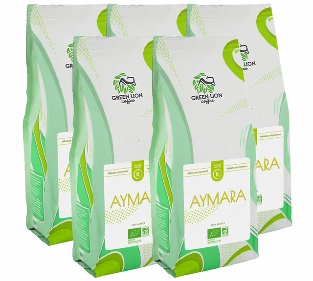 Organic Aymara Whole Bean Coffee 5kg - Green Lion Coffee Pro