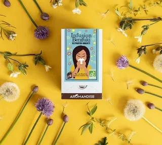 Luomu Vihreä Tee Benifuki Infuusio Hengitys &amp; Immuniteetti - 18 pussia - AROMANDISE