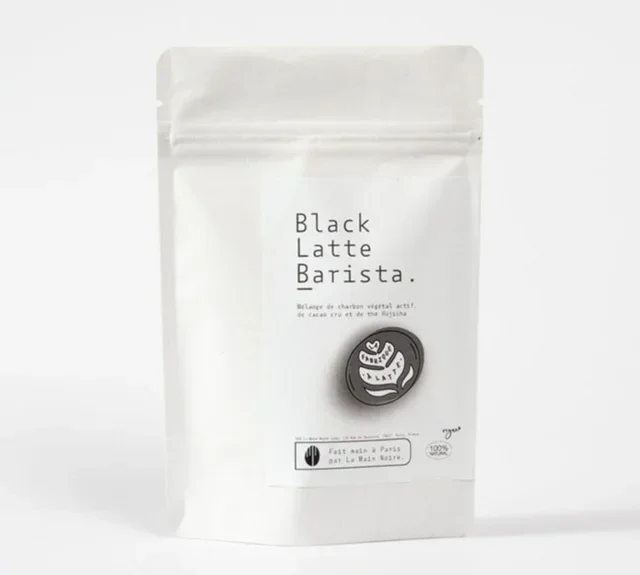 Черен лате, приготвен от бариста, био продукт – опаковка 100 г – LA FABRIQUE À LATTE.