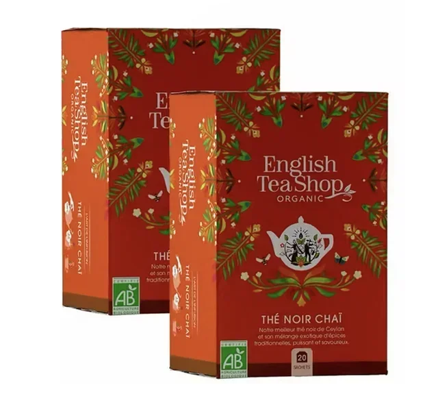 Pack Chá Preto Chai Bio English Tea Shop - 2 x 20 saquinhos