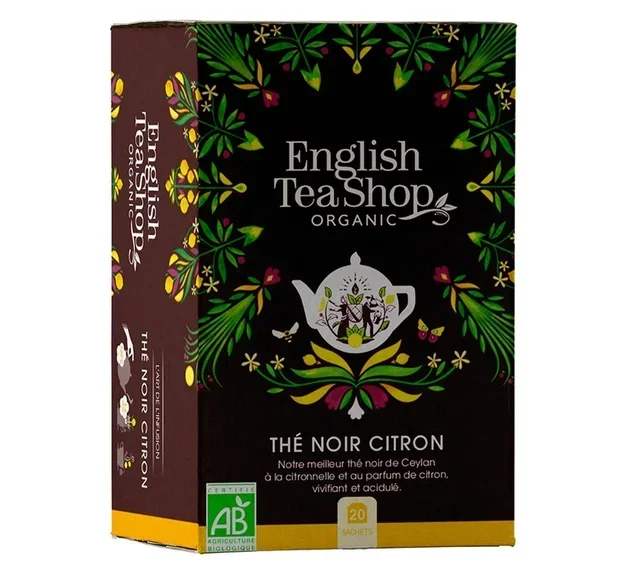 Organic Black Lemon Tea - 20 tea bags - ENGLISH TEA SHOP