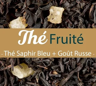 Tè nero biologico Zaffiro Blu e aroma Russo – sfuso 200 g – COMPTOIR FRANÇAIS DU THÉ